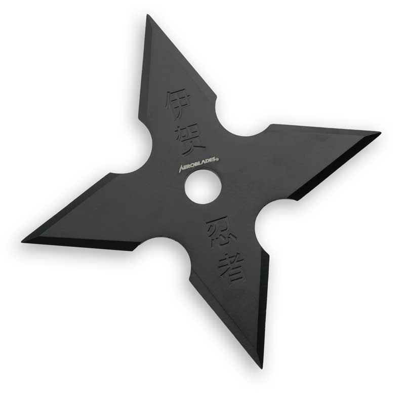 Black Four Point Throwing Star - Stainless Steel Shuriken - Black Ninja  Stars
