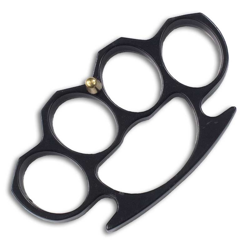 Black Knuckle Duster - Black Brass Knuckles - Banned Weapons