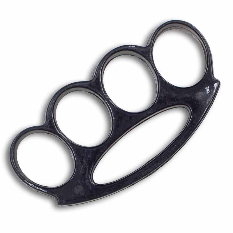 Black Plastic Knuckle Duster - Fist-Loading Weapon - Brass Knuckles
