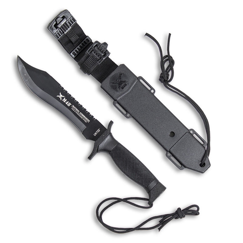 black survival knife