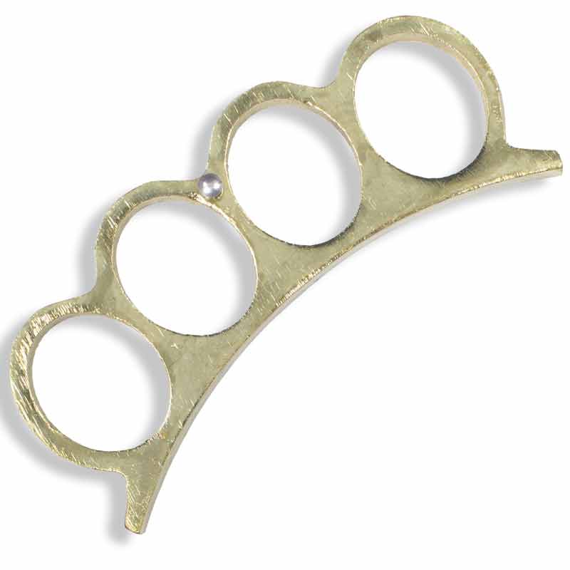 Compact Gold Knuckle Duster - Self-Defense Brass Knuckles - Fist-Loading  Weapons