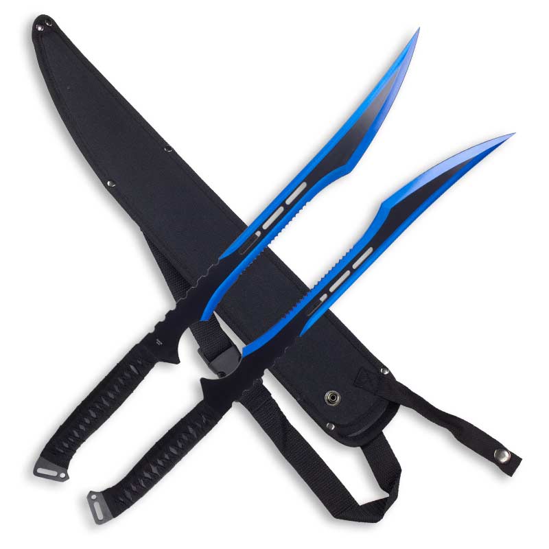 Dark Night Ninja Swords - Blue Ninjato - Ninja Katana Swords