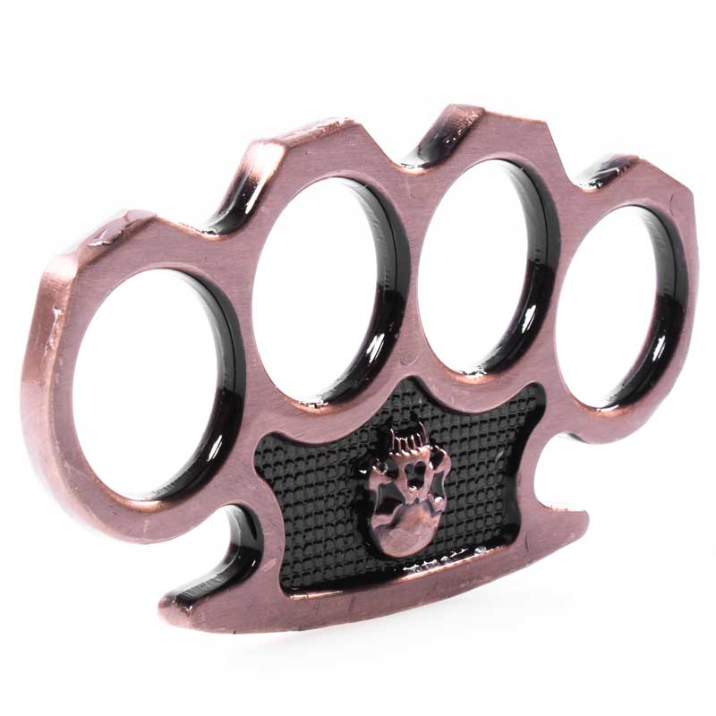 Death Fang Knuckle Duster - Skull Brass Knuckles - Copper Color Knuckle  Dusters
