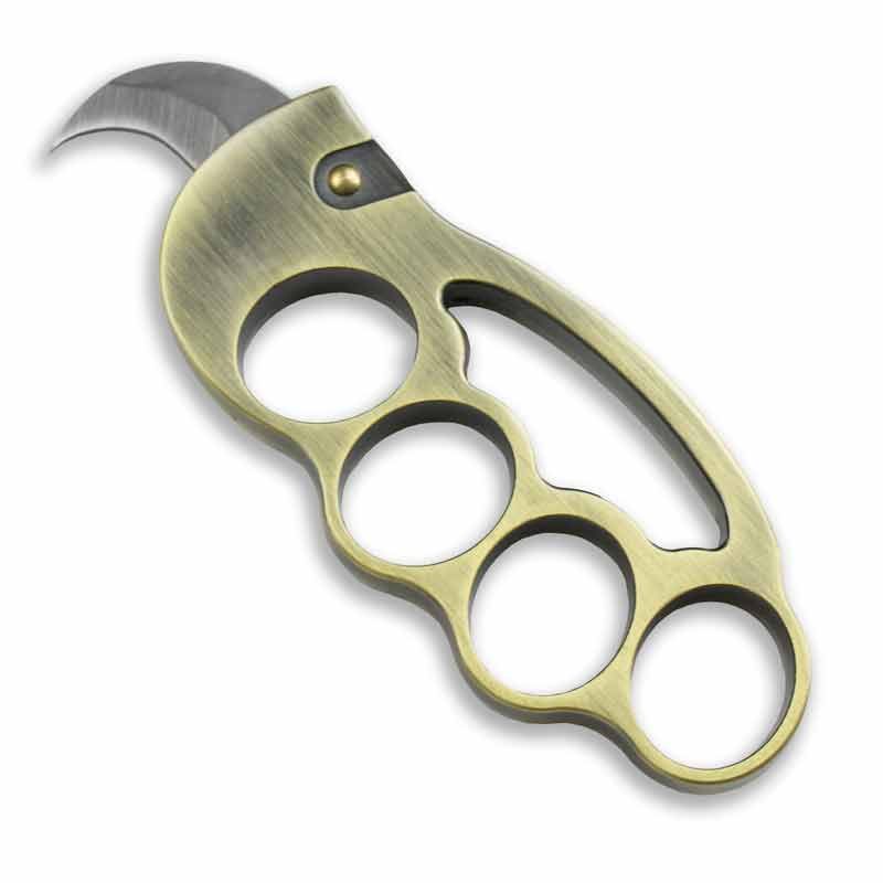 Hidden Blade Knuckles - Talon Claw Knuckle Duster - Hidden Knife Brass  Knuckles