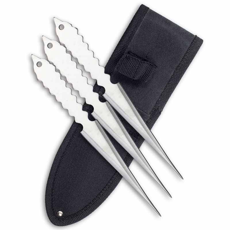 WHITE SHARK THROWING KNIVES, set of 3 Sharp Blades - throwing knives  Weapons - Swords, Axes, Knives 