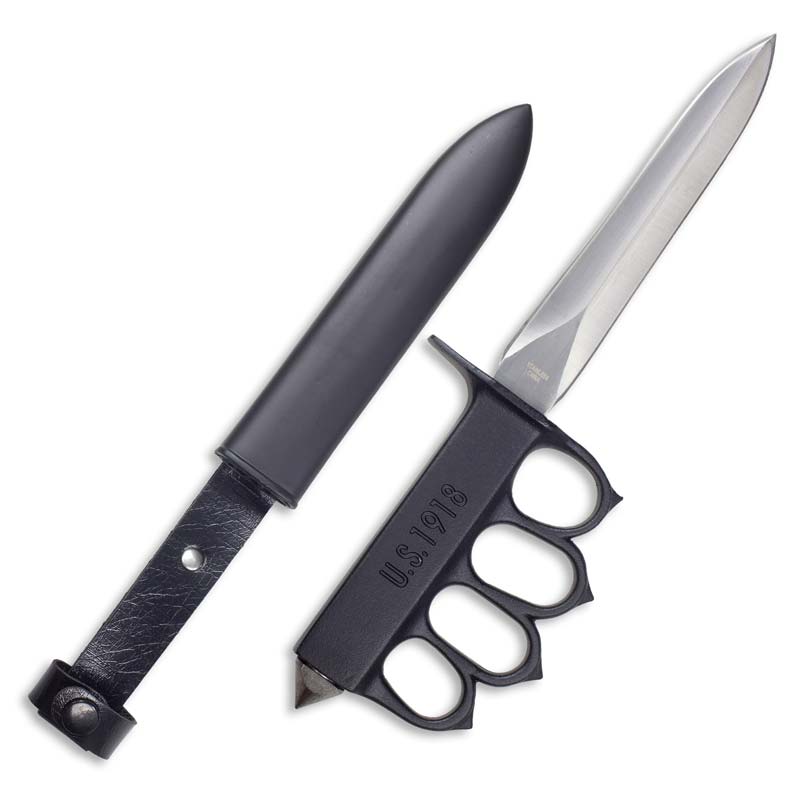 WWI Trench Knife Folder Spring Assist Knife - Knuckle Head S