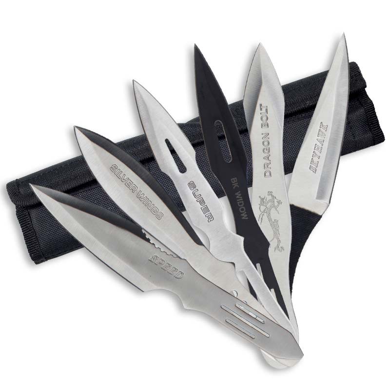 Professional Throwing Knives - Chrome Throwing Knife Set - Heavy-Duty  Throwing Knives