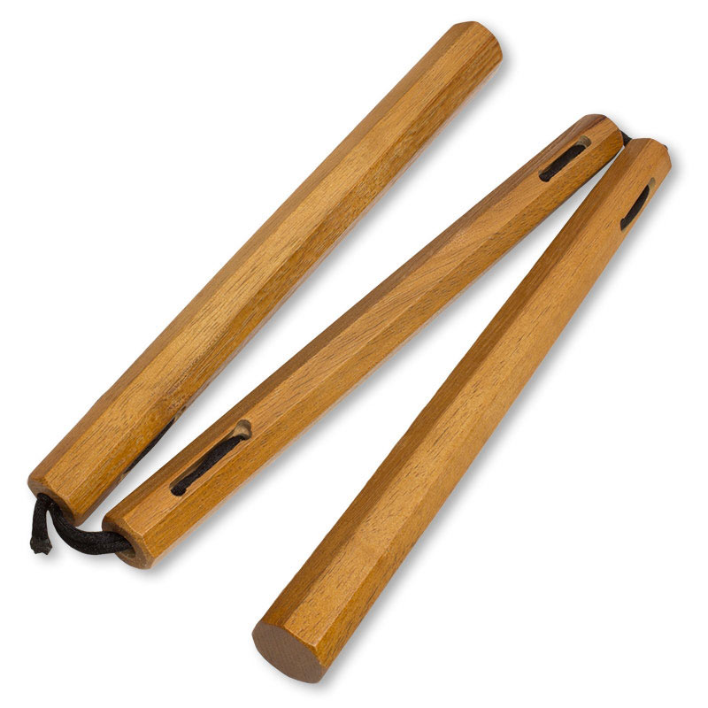 Natural Hardwood Three-Section Staff - Traditional San Setsu Kon - Wooden Three  Sectional Staffs