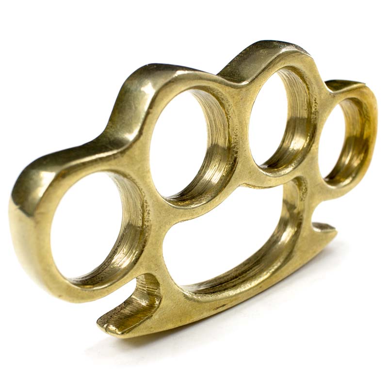 Solid Brass Knuckle Duster - Self-Defense Brass Knuckles - Classic ...