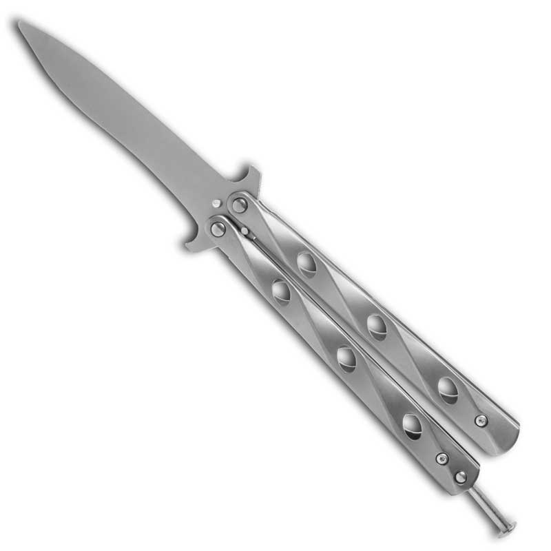  Butterfly Knife - 2 Pack Butterfly Knife Trainer Practice Tool  Steel Metal - Folding Knife Unsharpened - Butterfly Knife Comb for  Practicing Flipping Tricks, Balisong Trainer Black & Silver : Sports &  Outdoors