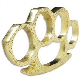 Brass Plated Knuckle Duster - Belt Buckle Brass Knuckles - Golden