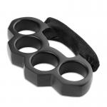 Black Grip Knuckle Duster - Gold and Black Punching Knuckles - Non
