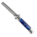 Blue Automatic Switchblade Comb